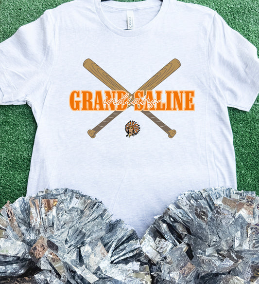 Grand Saline Indians Bat Tee