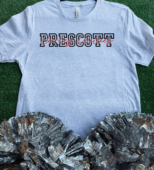 Prescott Curley Wolves Inlay Tee