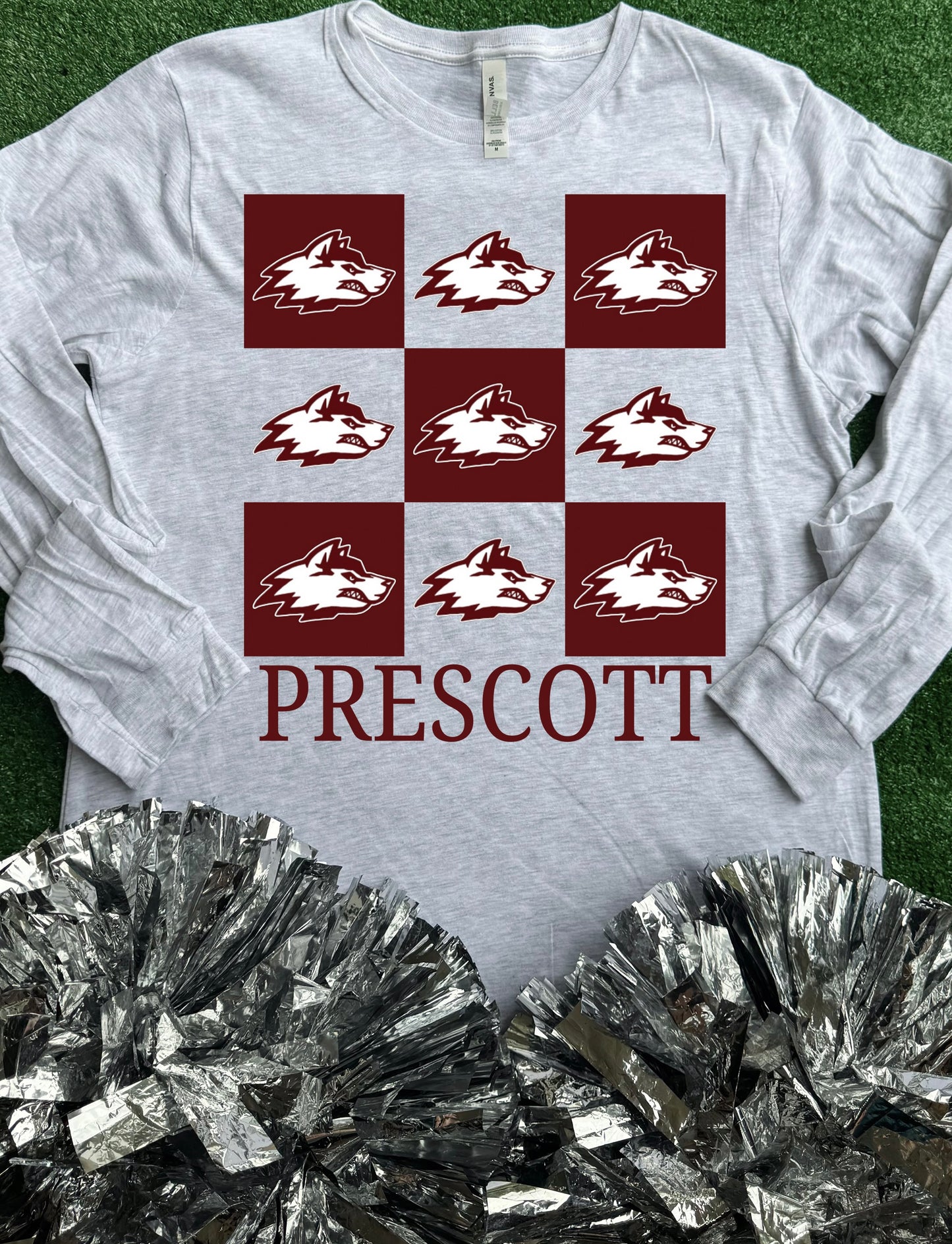 Prescott Curley Wolves Logo Long Sleeve Tee