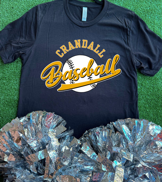 Crandall Pirates Baseball Curve Tee