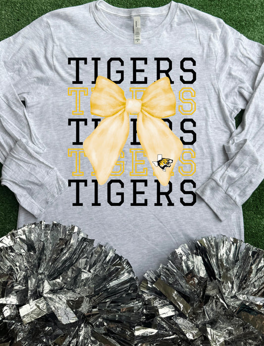 Malakoff Tigers Bow Long Sleeve Tee