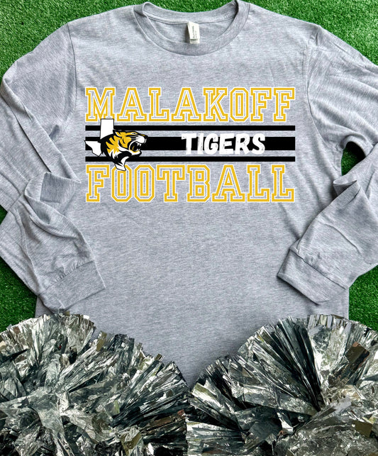 Malakoff Tigers Football Long Sleeve Tee