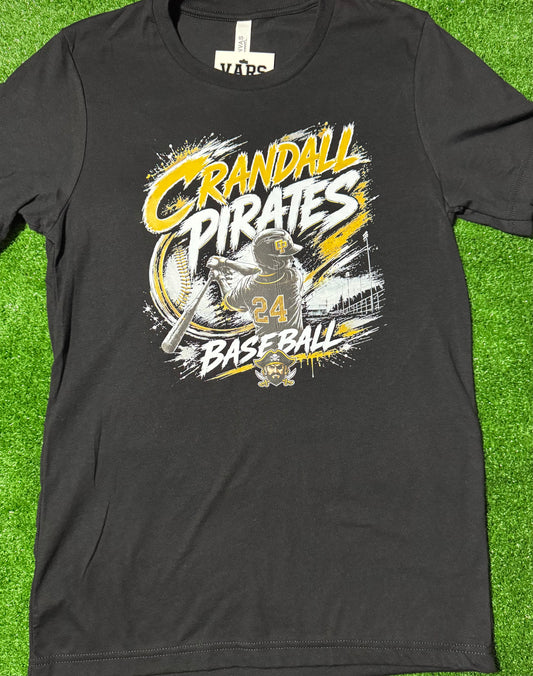 Crandall Pirates Baseball Tee