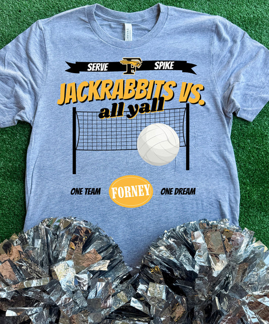Forney Jackrabbits Volleyball VS All Yall Tee