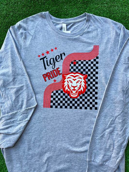Terrell Tigers Checkered Pride Long Sleeve Tee