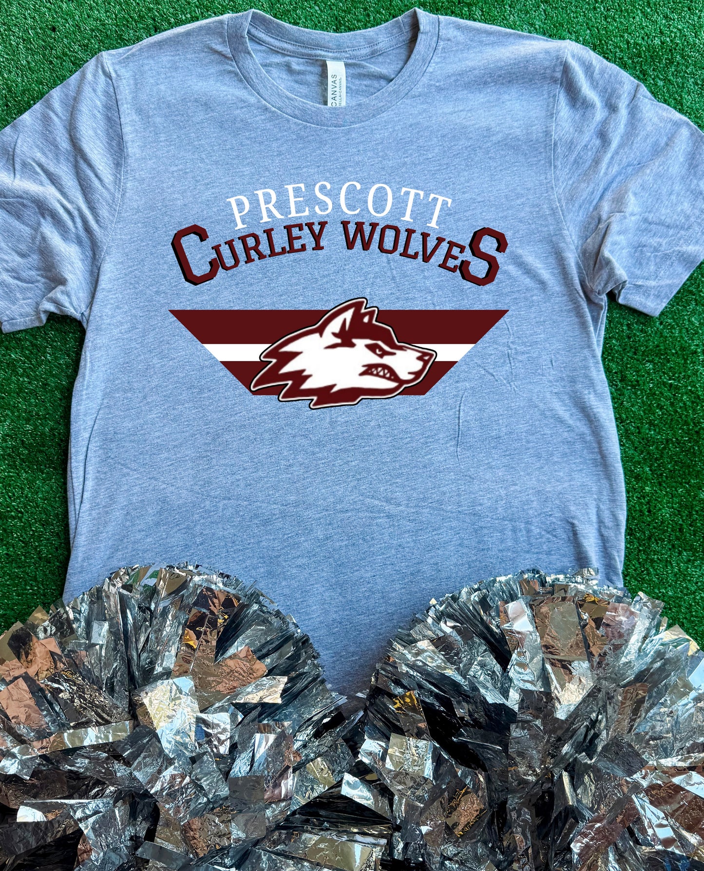 Prescott Curley Wolves Stripe Tee