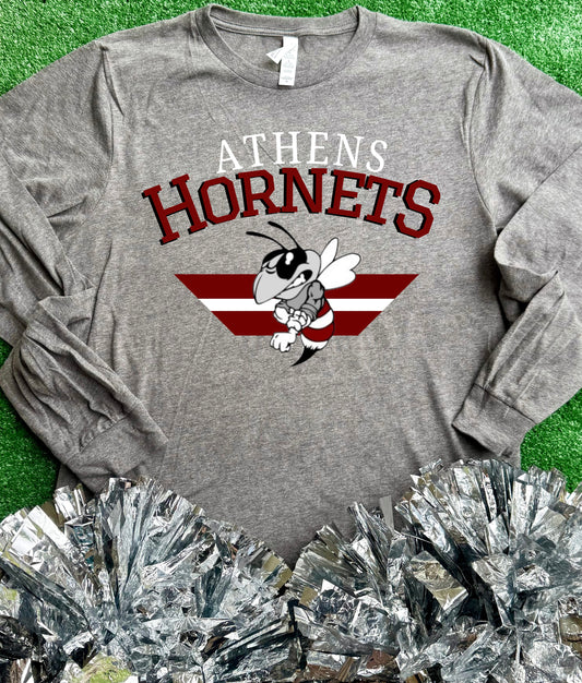 Athens Hornets Stripe Long Sleeve Tee
