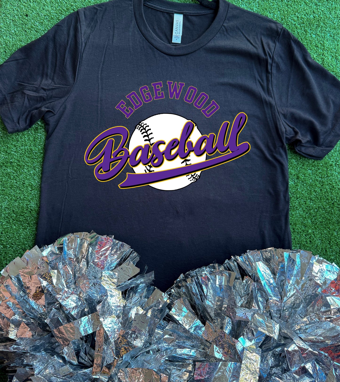 Edgewood Bulldogs Baseball Curve Tee