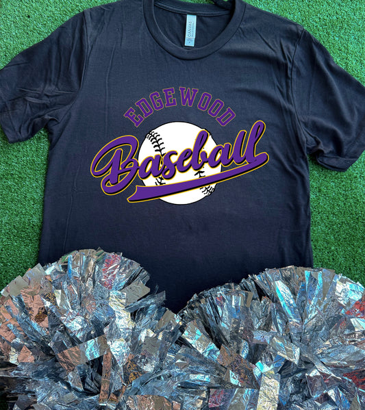 Edgewood Bulldogs Baseball Curve Tee