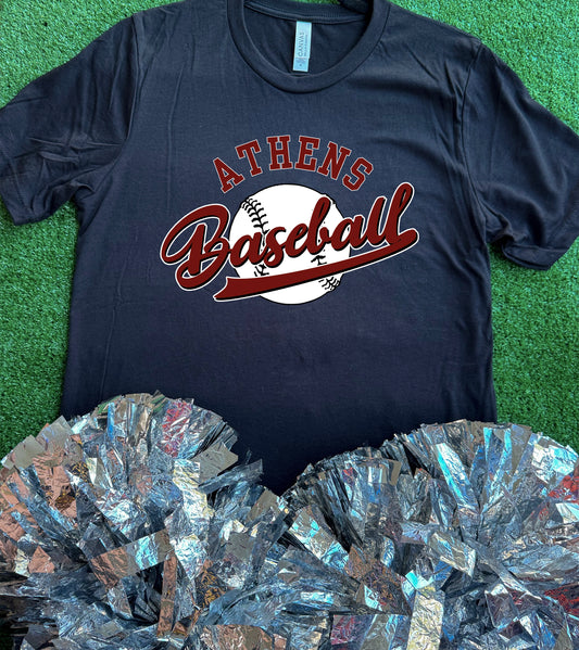 Athens Hornets Baseball Curve Tee