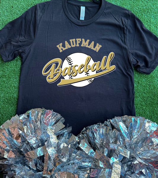 Kaufman Lions Baseball Curve Tee