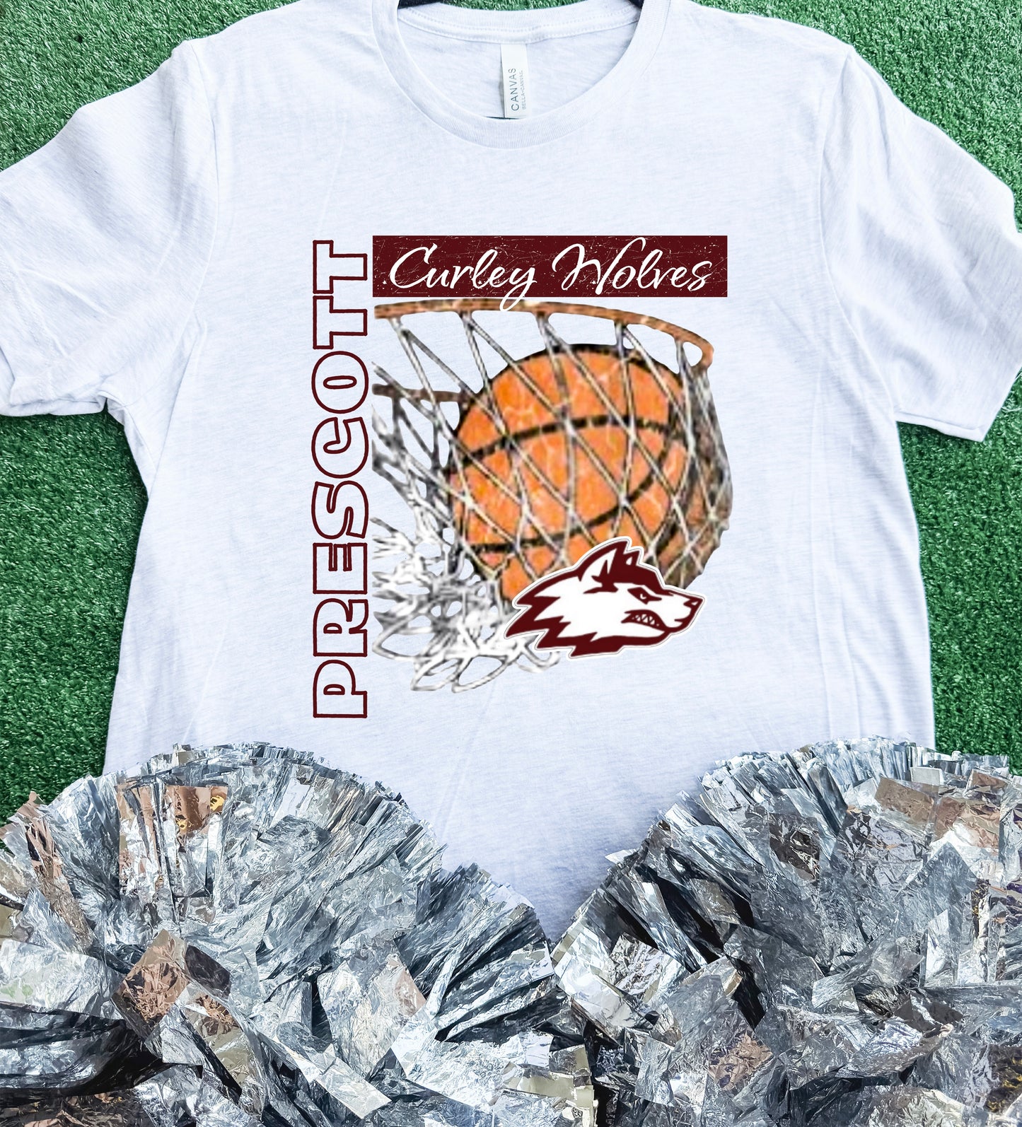 Prescott Curley Wolves BB Inlay Tee