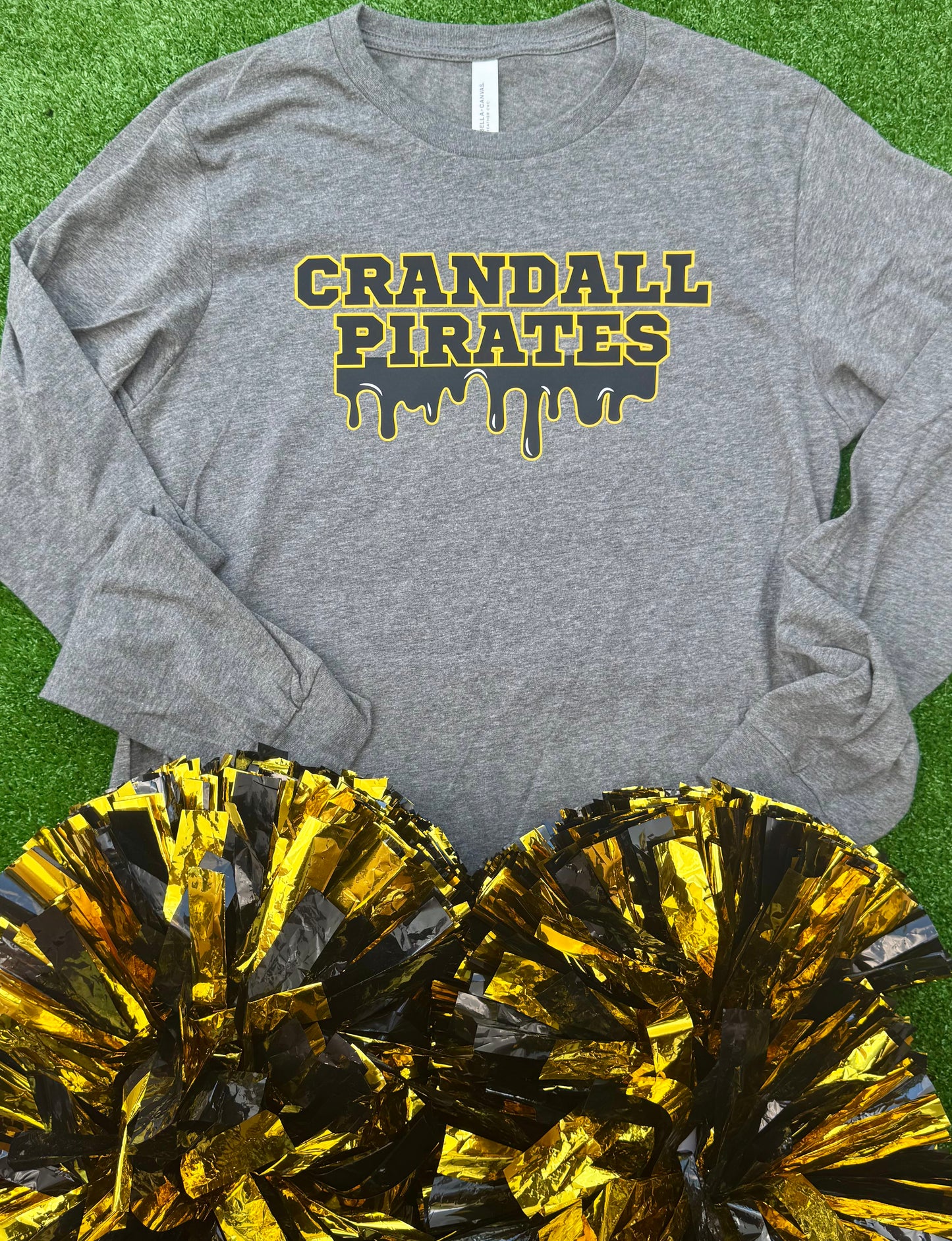 Crandall Pirates Drip Long Sleeve Tee