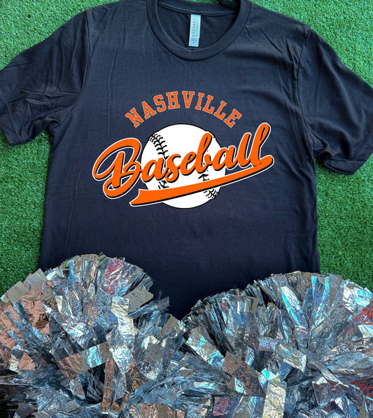 Nashville Scrappers Baseball Curve Tee