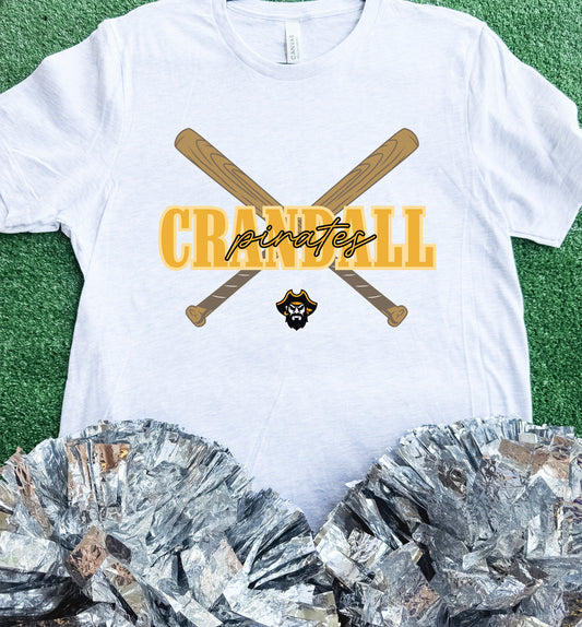 Crandall Pirates Bat Tee