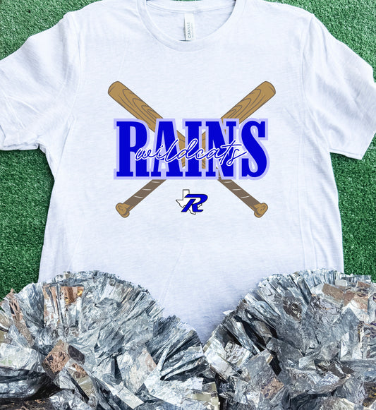 Rains Wildcats Bat Tee
