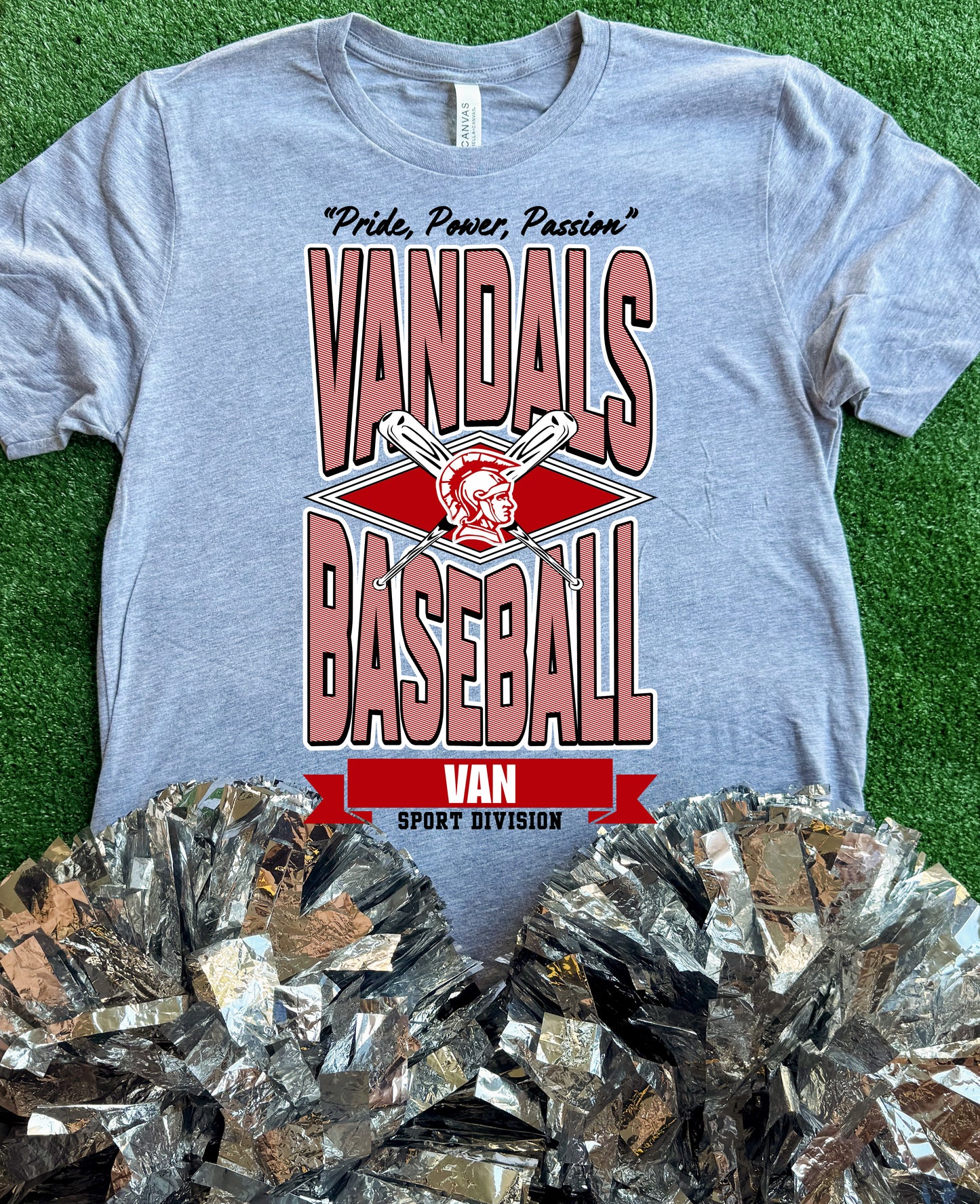 Van Vandals Striped Baseball Tee