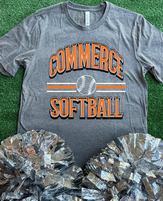 Commerce Curve Softball Tee
