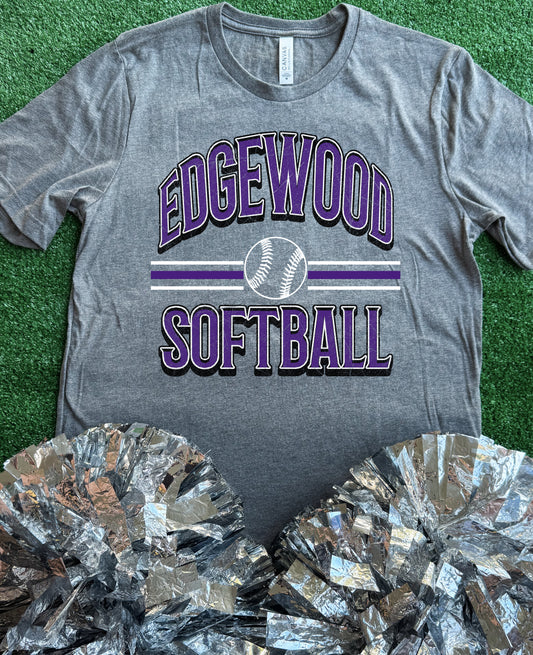 Edgewood Curve Softball Tee