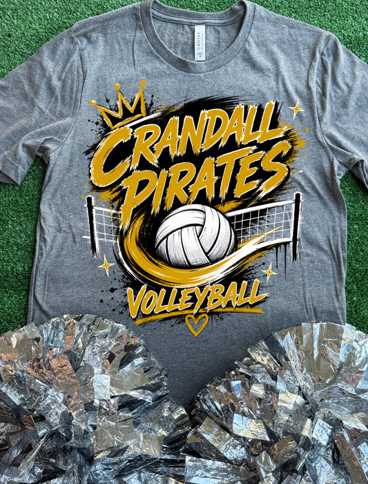Crandall Pirates Crown VB Tee