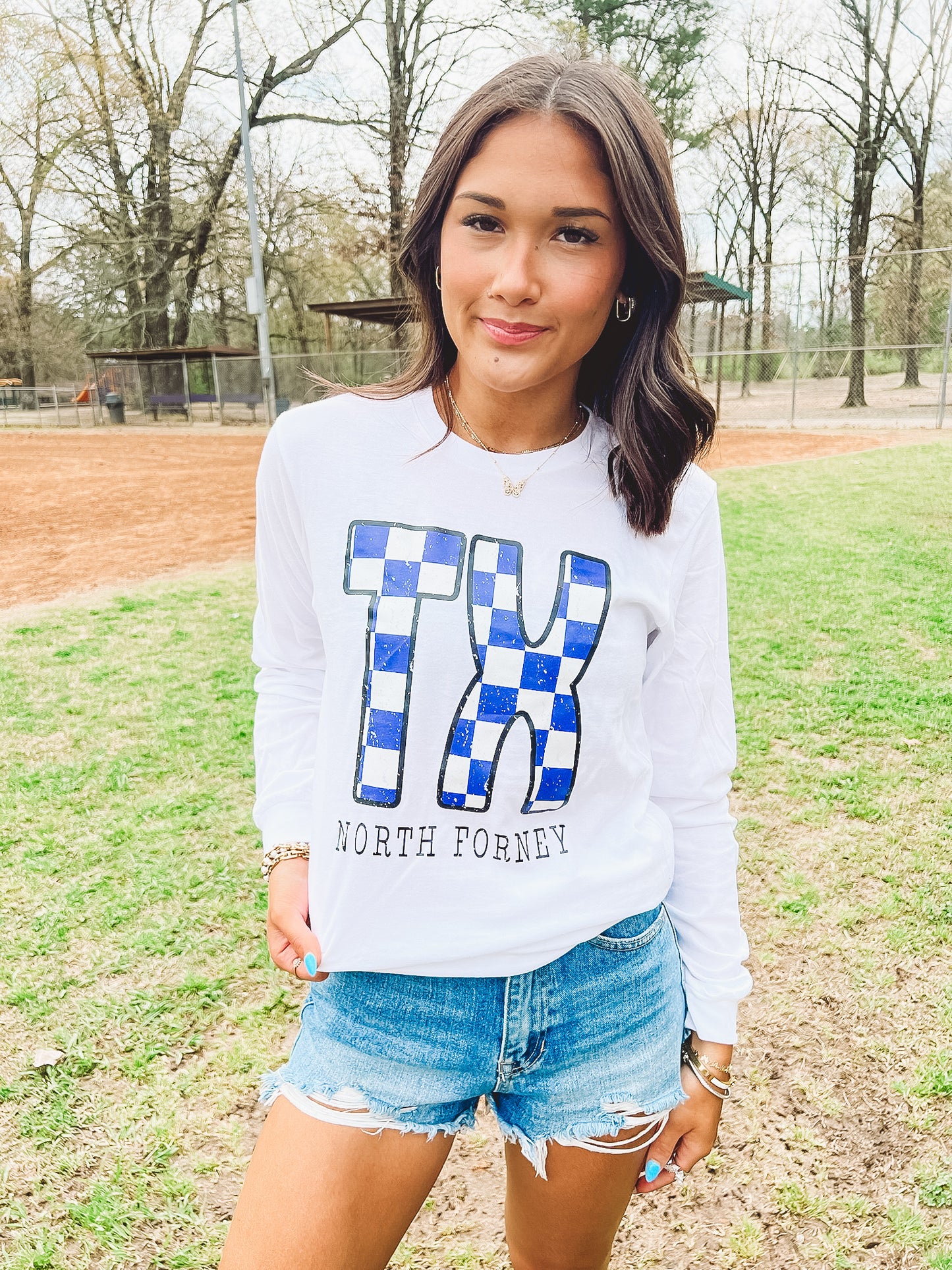 North Forney Checkered Texas Long Sleeve