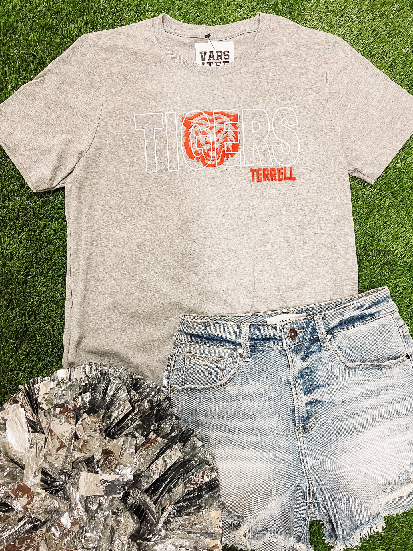 Tiger Outline with Logo Tee