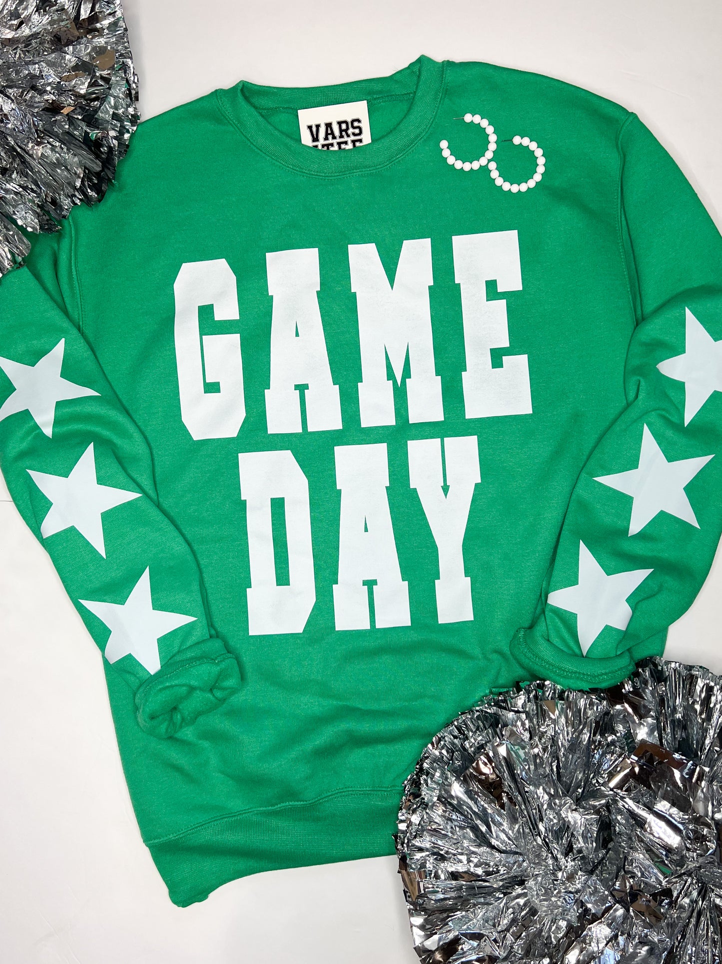 Green Game Day Star Sweatshirt