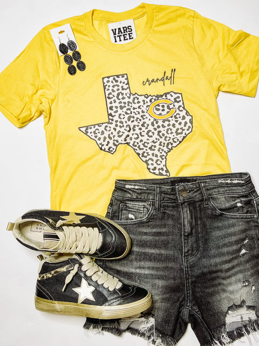 Crandall Leopard Texas Tee