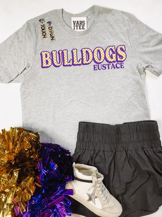 Eustace Bulldogs Checker Tee