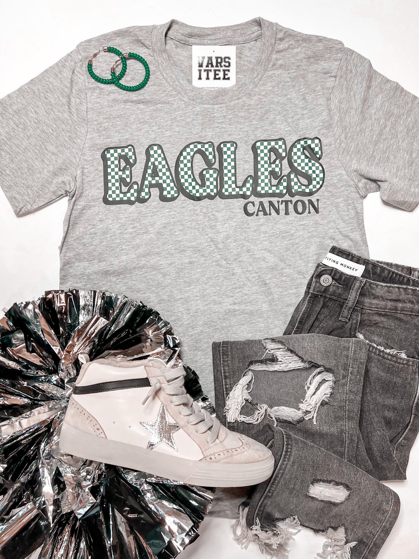 Canton Eagles Checker Tee