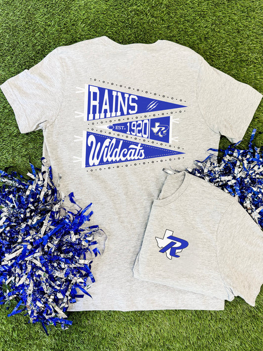 Rains Wildcats Flag Tee