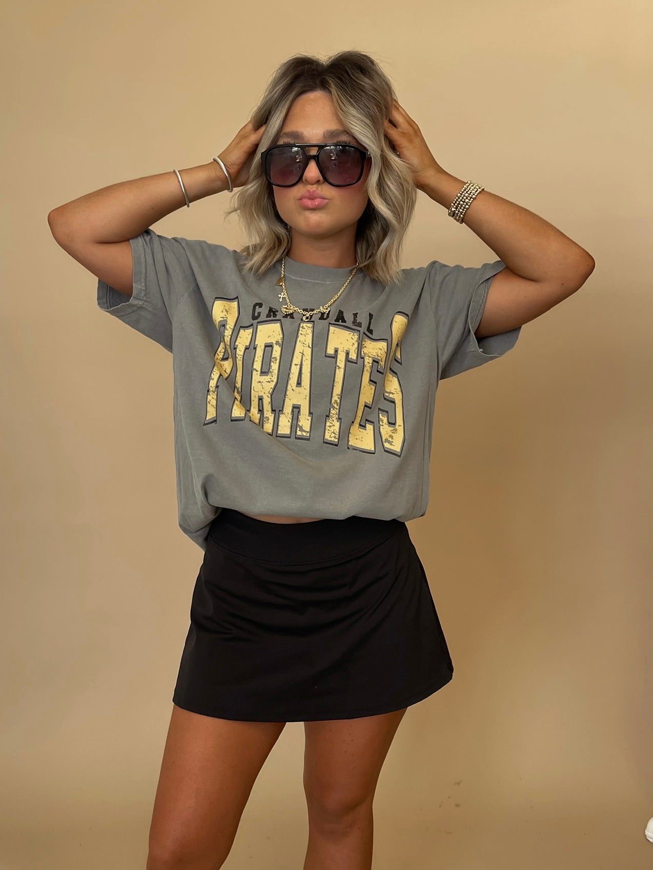 YOUTH Crandall Pirates Curve Tee